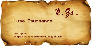Musa Zsuzsanna névjegykártya